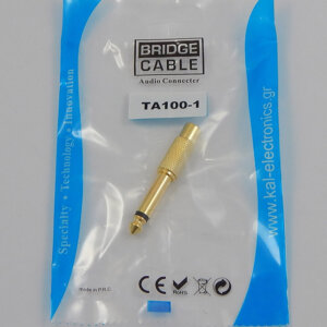 TA100-1 ADAPTOR RCA ΘΗΛΥΚΟ - ΚΑΡΦΙ 6,3mm