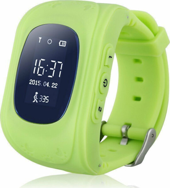 INTIME Παιδικό Smartwatch με GPS και Καουτσούκ/Πλαστικό Λουράκι Πράσινο