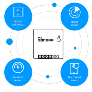 Sonoff MINIR2 Smart Ενδιάμεσος Διακόπτης Wi-Fi σε Λευκό Χρώμα