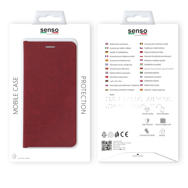 SENSO FEEL STAND BOOK IPHONE X XS red