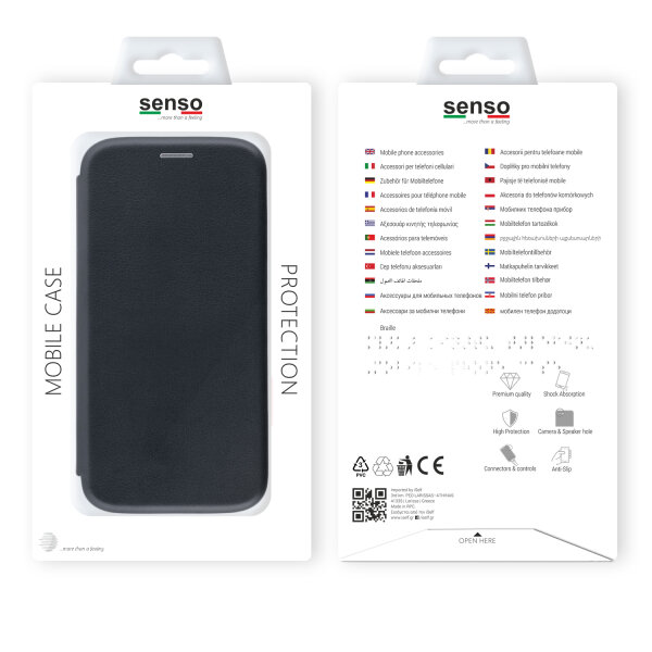 SENSO OVAL STAND BOOK IPHONE XS MAX black