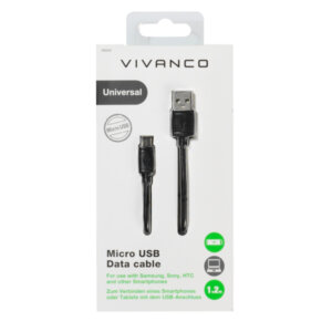 VIVANCO DATA CABLE MICRO USB 1.2m black