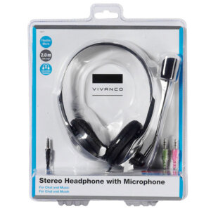 VIVANCO STEREO HEADPHONES PC 3.5mm WITH MIC