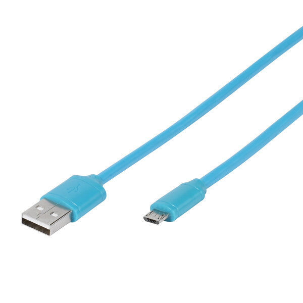 VIVANCO DATA CABLE MICRO USB 1m blue