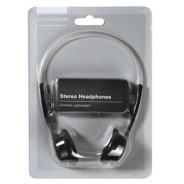 VIVANCO STEREO HEADPHONES 1.1m black