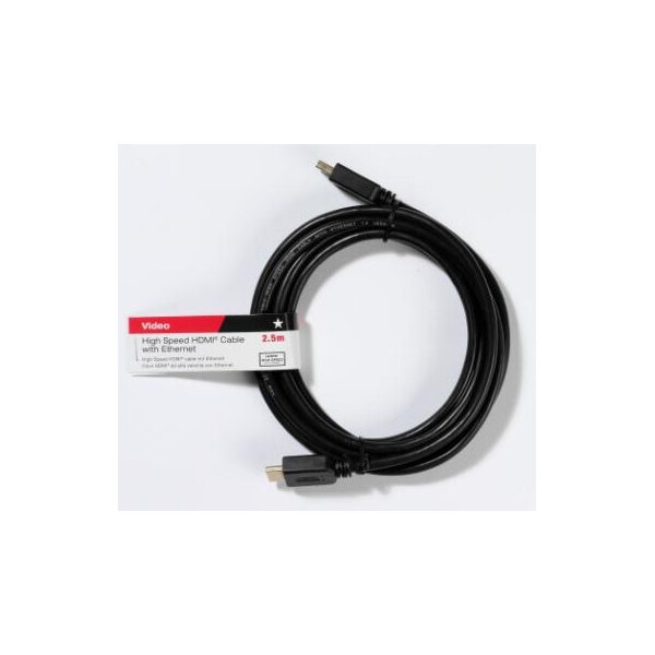 VIVANCO HDMI CABLE HDMI to HDMI with ETHERNET 2.5m