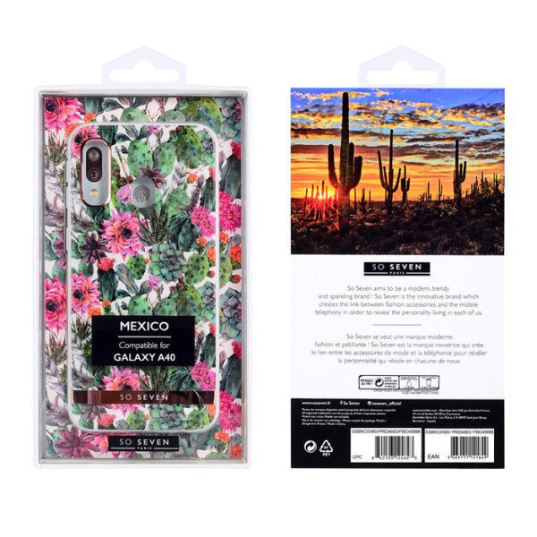 SO SEVEN MEXICO PINK FLOWER HUAWEI P30 backcover
