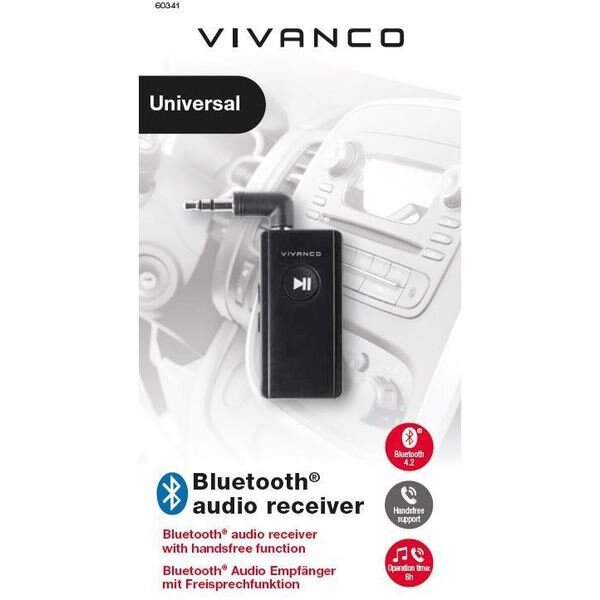 VIVANCO BLUETOOTH AUDIO RECEIVER 4.2 WITH 3.5mm JACK