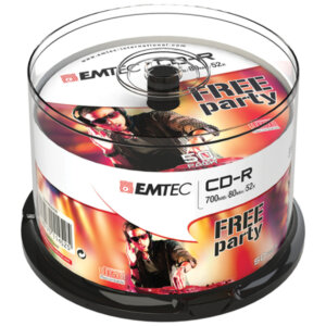 EMTEC CD-R 700MB / 80 MIN 52x SLIM 50pcs CAKE BOX