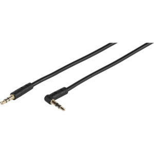 VIVANCO AUDIO CONNECTION CABLE 3.5mm JACK to ANGLED 3.5mm JACK 0.5m