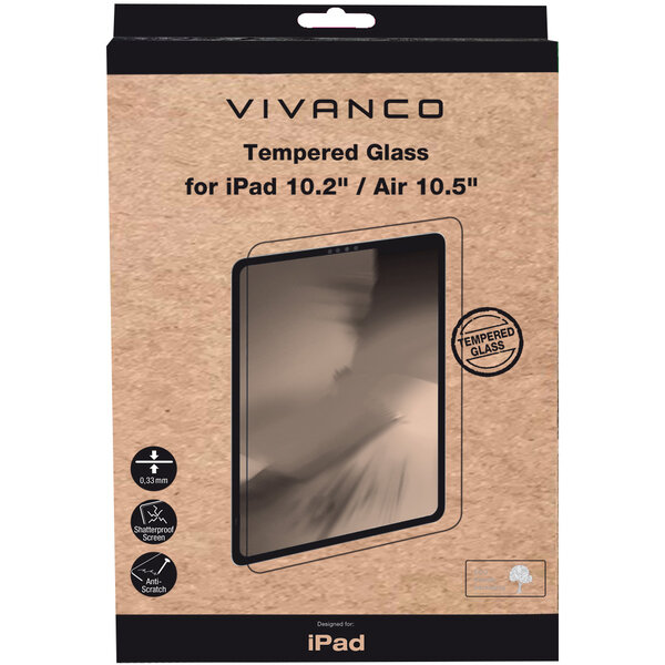 VIVANCO TEMPERED GLASS FOR IPAD 10.2" / IPAD AIR 10.5"