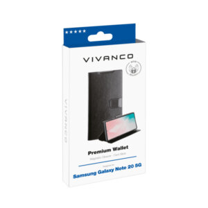 VIVANCO PREMIUM WALLET BOOK CASE SAMSUNG NOTE 20 black