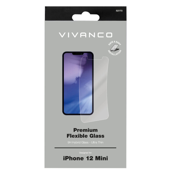 VIVANCO 2D HYBRID FLEXIBLE TEMPERED GLASS IPHONE 12 MINI