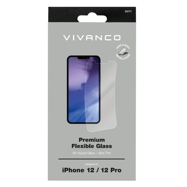 VIVANCO 2D HYBRID FLEXIBLE TEMPERED GLASS IPHONE 12 / 12 PRO