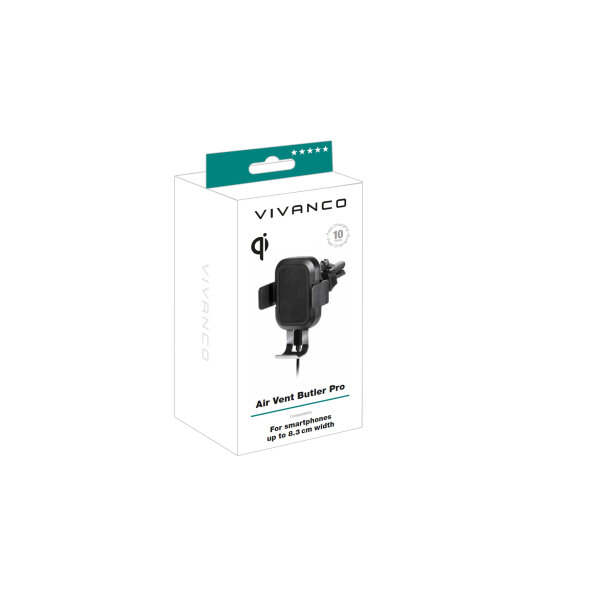 VIVANCO CAR HOLDER BUTLER PRO AIRVENT QI CHARGER