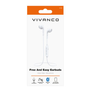 VIVANCO EGGSHAPE BLUETOOTH NECKBAND IN EAR white