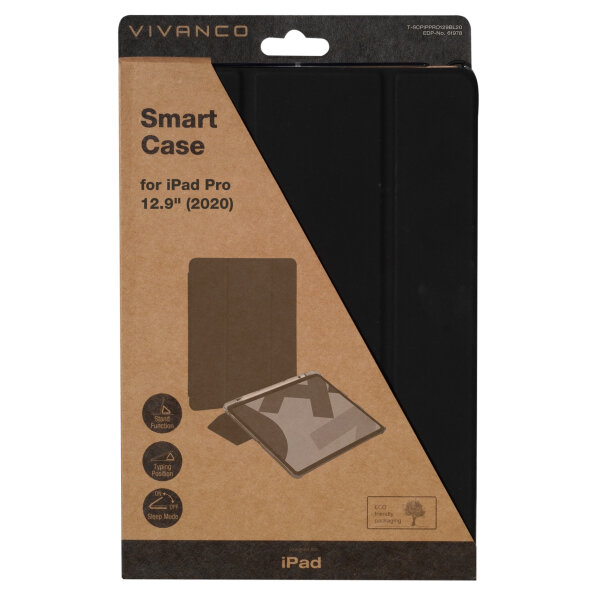 VIVANCO TABLET SMART CASE IPAD PRO 12.9 (2018/2020/2021) with PEN HOLDER black