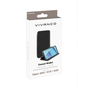 VIVANCO CASUAL WALLET BOOK CASE OPPO A52/A72/A92 black