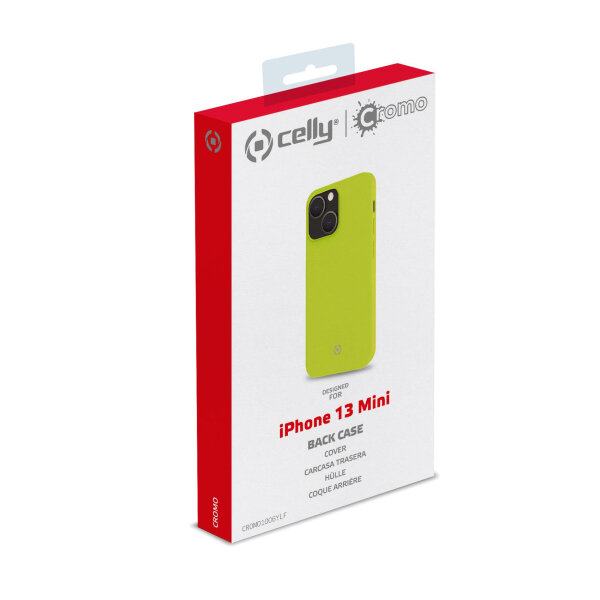 CELLY CROMO FLUO IPHONE 13 MINI yellow backcover