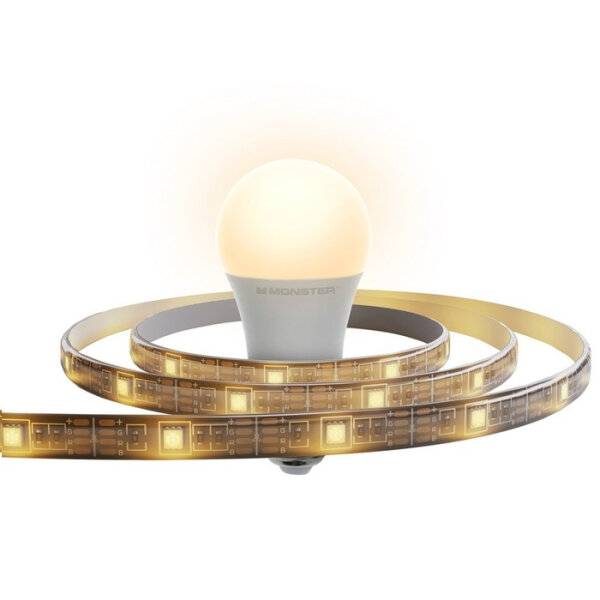 MONSTER ILLUMINESSENCE SMART LAMP LED A19 E27+LIGHTSTRIP LED 2M