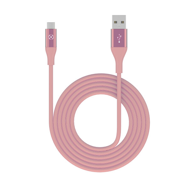 CELLY DATA CABLE MICRO USB 2.4A 1m pink