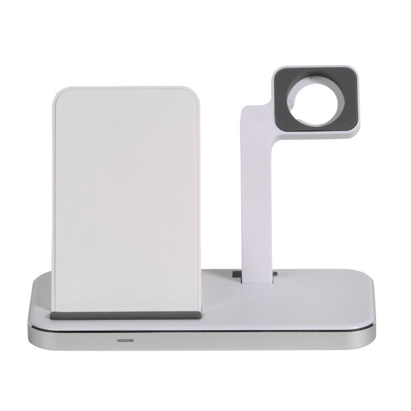 VIVANCO QI STAND 10W CHARGER WITH APPLE WATCH HOLDER white