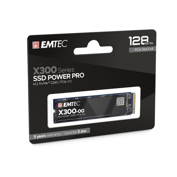 EMTEC SSD M2 PCIe 3.0 X300 128GB INTERNAL