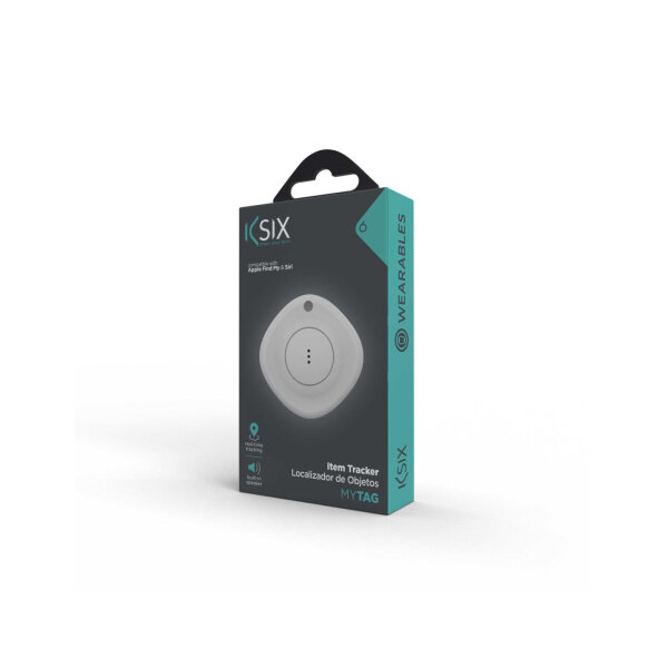 Ksix MyTAG ITEM TRACKER COMPATIBLE WITH APPLE BUILT-IN SPEAKER IP66 white