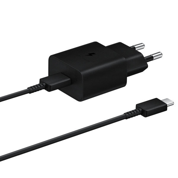 ORIGINAL SAMSUNG FAST TRAVEL CHARGER 15W + TYPE C DATA CABLE black