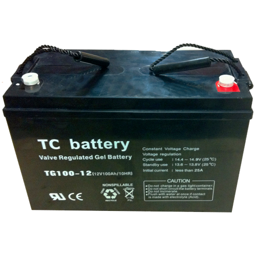 TG12-100 SOLAR ΜΠΑΤΑΡΙΑ ΜΟΛΥΒΔΟΥ GEL 100AH 12V TC BATTERY