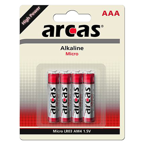 LR03BP4 ΜΠΑΤΑΡΙΑ ARCAS ΑΛΚΑΛΙΚΗ AAA 1,5V  ARCAS