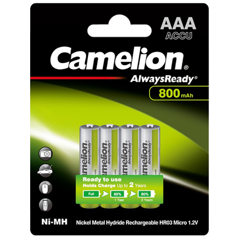 R03AAA800mAh-BP4 ΜΠΑΤΑΡΙΑ CAMELION ALWAYS READY AAA CAMELION