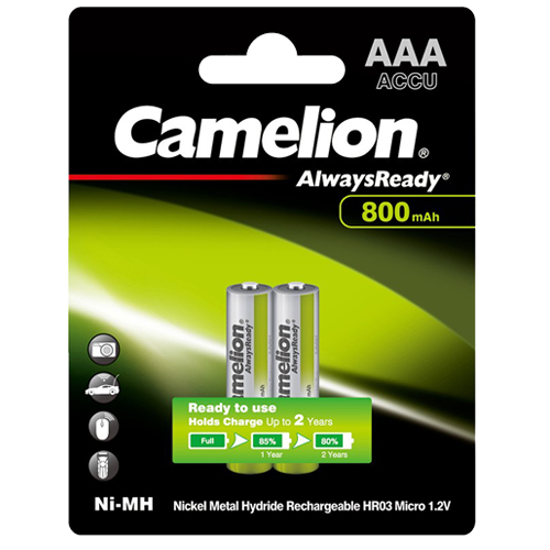R03AAA800mAh-BP2 ΜΠΑΤΑΡΙΑ CAMELION ALWAYS READY AAA CAMELION