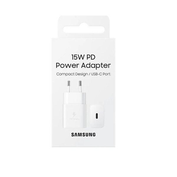ORIGINAL SAMSUNG TRAVEL CHARGER 15W PD 2A white