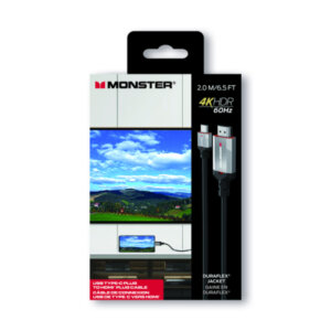 MONSTER  CABLE TYPE C TO HDMI ESSENTIALS UHD 4K HDR 60Hz 2M