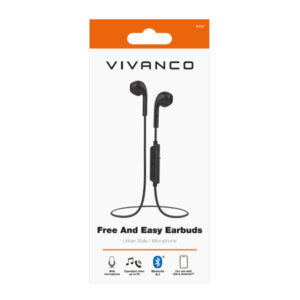 VIVANCO EGGSHAPE BLUETOOTH NECKBAND IN EAR black