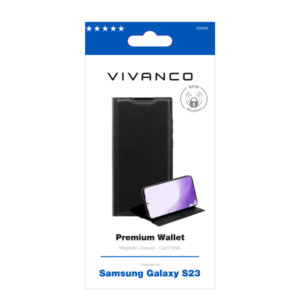 VIVANCO PREMIUM WALLET BOOK CASE SAMSUNG S23 black