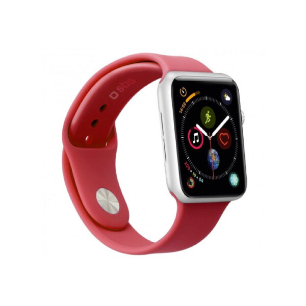 SBS BAND FOR APPLE WATCH 4 / 5 / 6 / 7 / SE (44 MM) M red