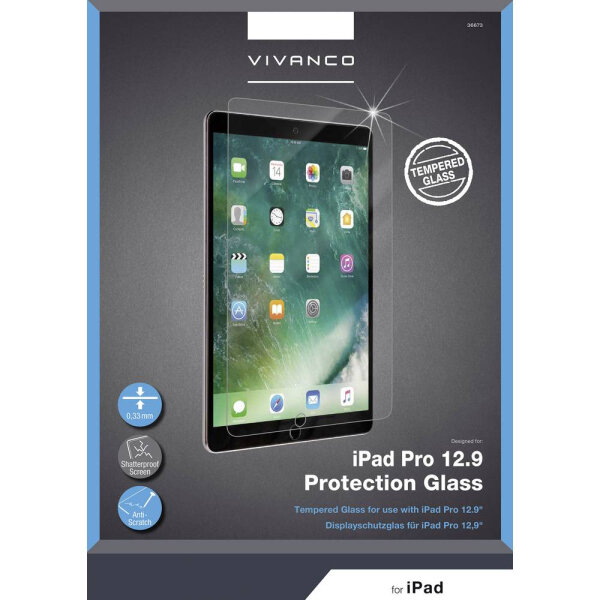 VIVANCO TEMPERED GLASS FOR IPAD PRO 12.9"