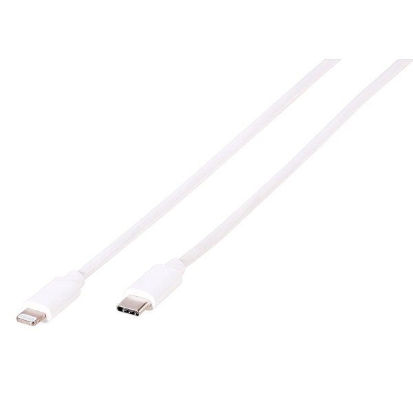 VIVANCO DATA CABLE TYPE C TO LIGHTNING MFI 1m white