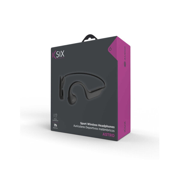 Ksix WIRELESS NECK HEADPHONES ASTRO BONE CONDUCTION SPORT black