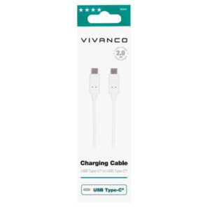 VIVANCO DATA CABLE TYPE C TO TYPE C 2m white