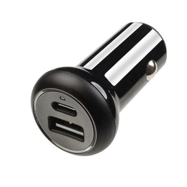 VIVANCO CAR CHARGER 2 PORTS USB/PD 3.0 24W black