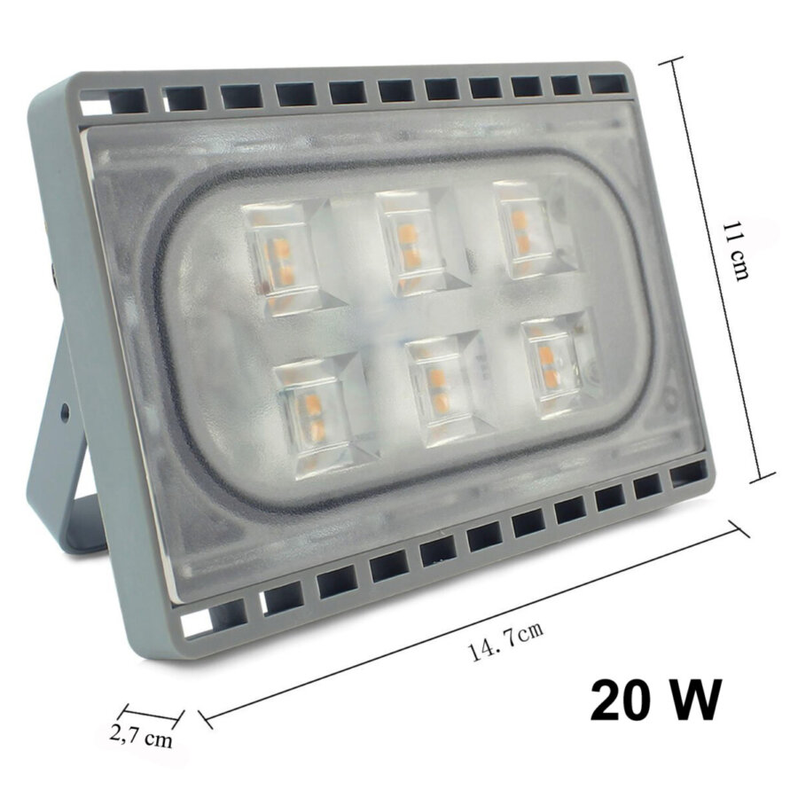 FLU20W-DW ΠΡΟΒΟΛΕΑΣ LED 230V 20W 6000K