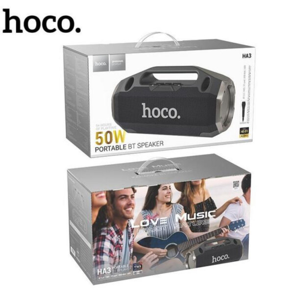 HOCO HA3 ΗΧΕΙΟ BLUETOOTH DRUM OUTDOOR, ΜΕ ΜΙΚΡΟΦΩΝΟ, 2x 20w+10w