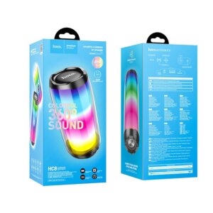 HOCO HC8 PULSATING COLORFUL LUMINOUS WIRELESS SPEAKER, ΜΑΥΡΟΣ