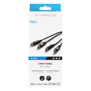 VIVANCO AUDIO CONNECTION CABLE 2x RCA to 2x RCA 15m