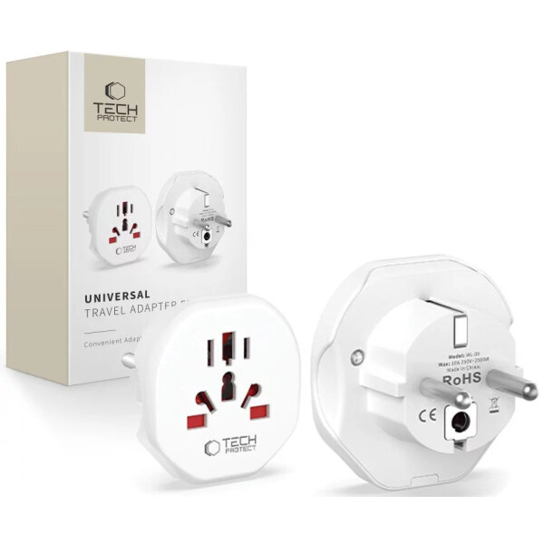 TECH UNIVERSAL TRAVEL ADAPTER EU to UK/AU/FI/CN/USA