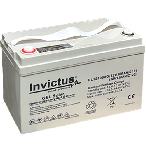 INVICTUS FLG12-100 SOLAR ΜΠΑΤΑΡΙΑ ΜΟΛΥΒΔΟΥ GEL 100AH 12V INVICTUS