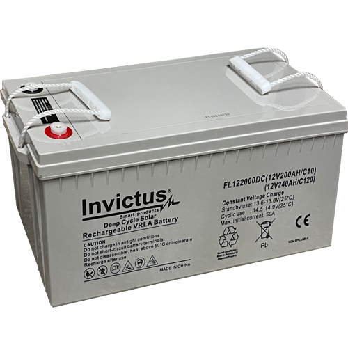 INVICTUS FL12-200 SOLAR ΜΠΑΤΑΡΙΑ ΜΟΛΥΒΔΟΥ 200AH 12V INVICTUS